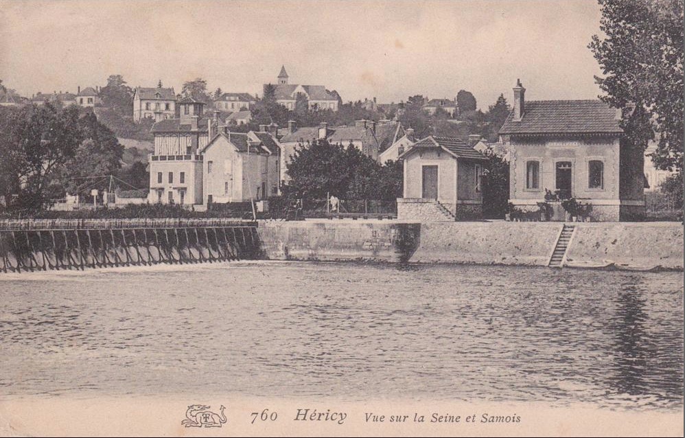 Carte postale ancienne d’Héricy, charmant village du Pays de Fontainebleau, où Rezana Immobilier vous accompagne en tant qu’agent immobilier pour l’achat, la vente et la rénovation de biens