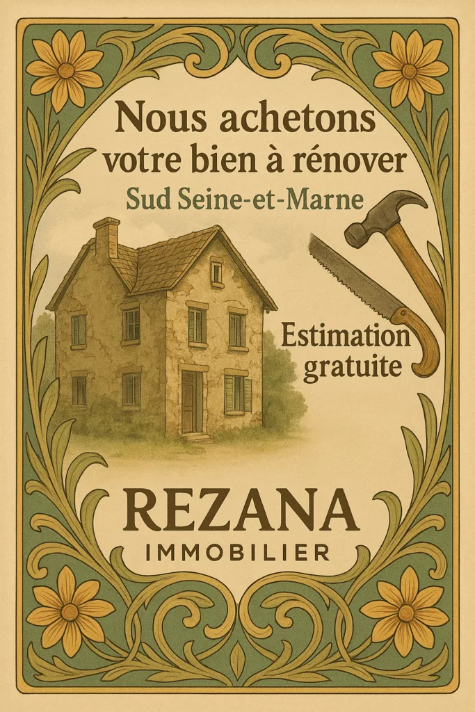 vente, achat de biens à rénover dans le sud 77 Vendre un bien à rénover sud 77 - appartements, maison ancienne Fontainebleau