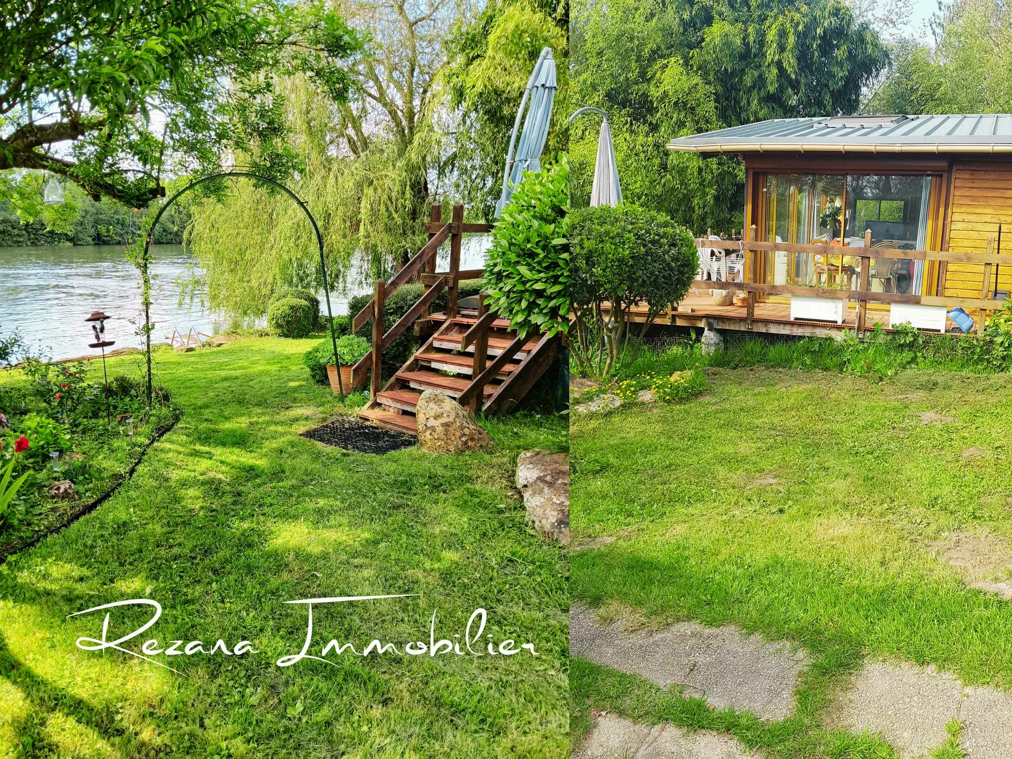 jardin 295 m² maison plain-pied Héricy avec accès Seine