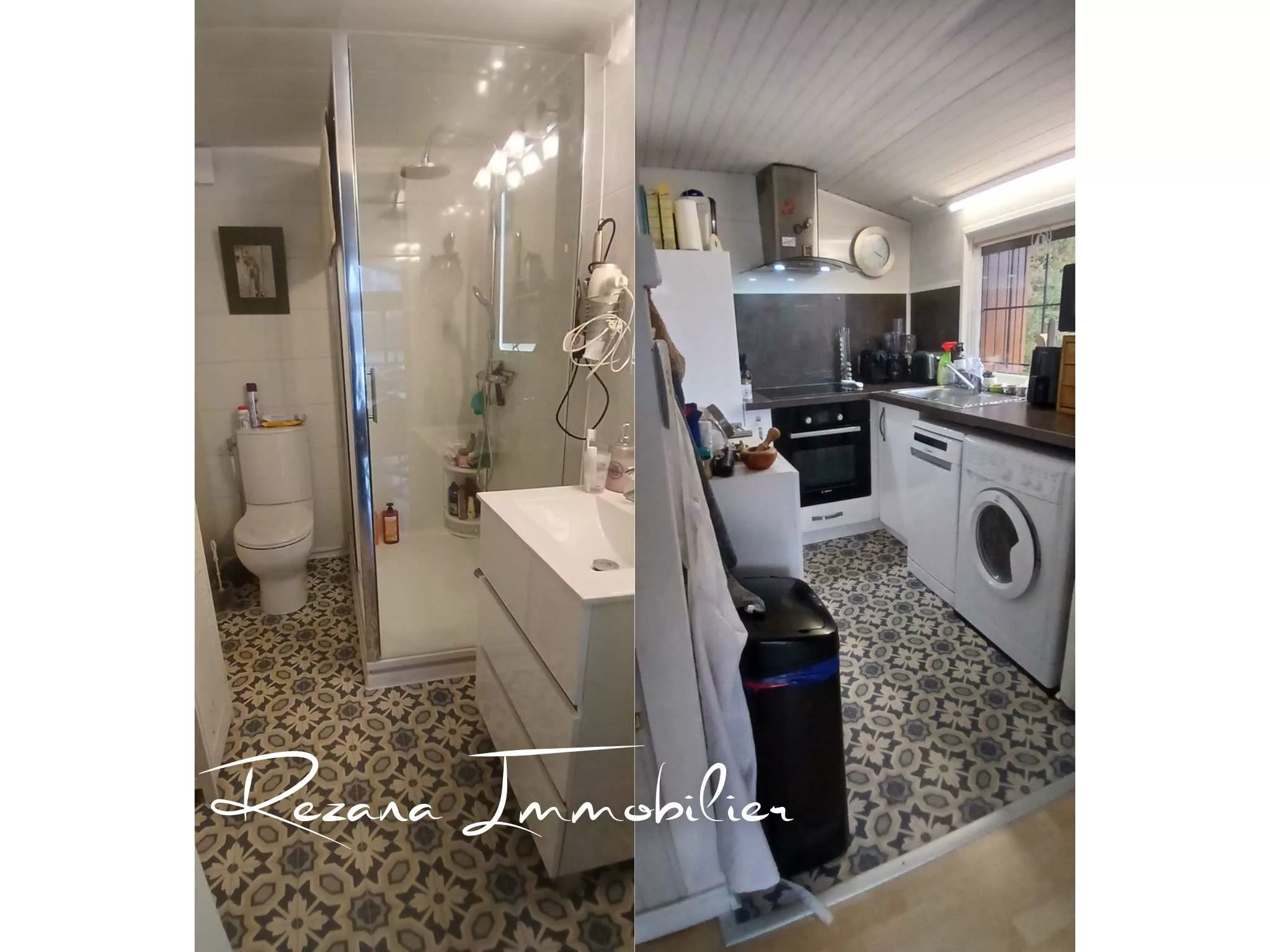 salle d’eau moderne maison plain-pied Héricy