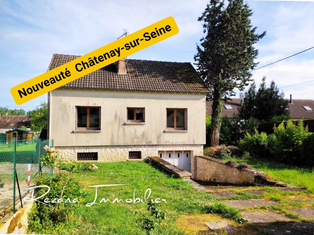 façade maison avec terrain 950m2 Châtenay-sur-Seine